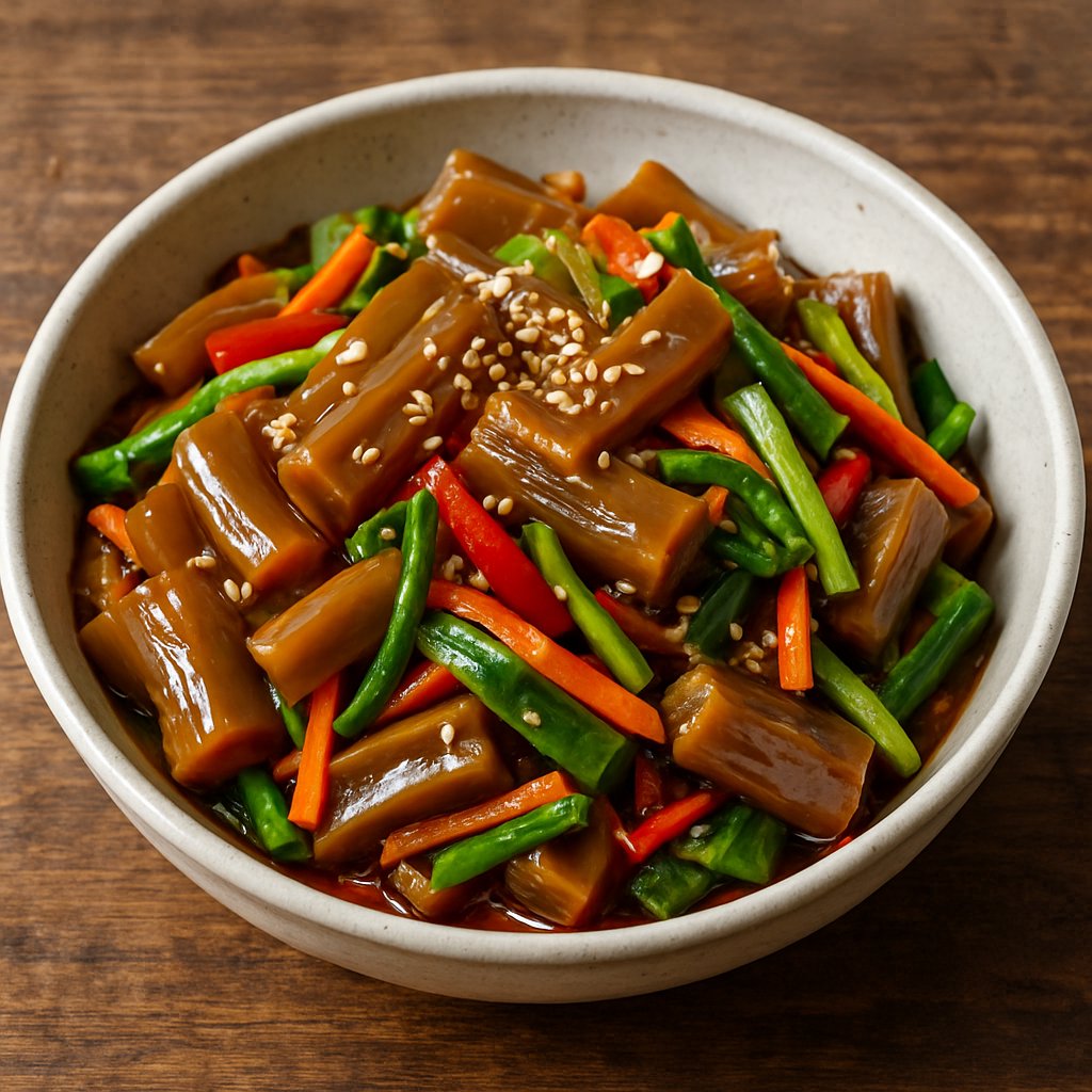 Resep Dotorimuk Muchim: Salad Korea Kenyal ala Zeusbola